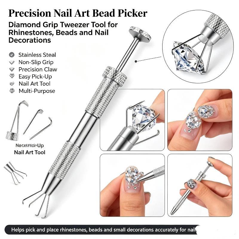 Ic Chip Puller - 4 Jaw Holder Tweezers Piercing Ball