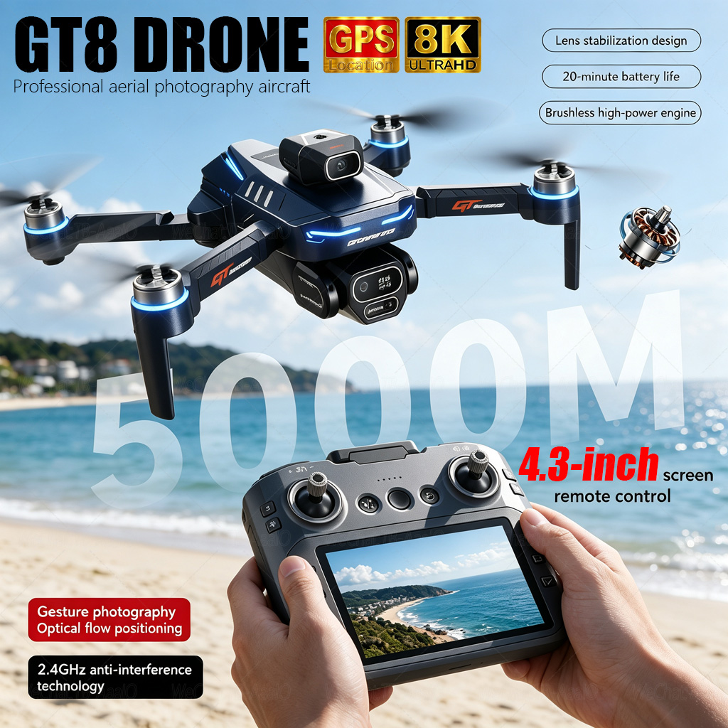 NEW GT8 HD RC Drone 4K Profess - огляд і ціна Diy Rc Electronics
