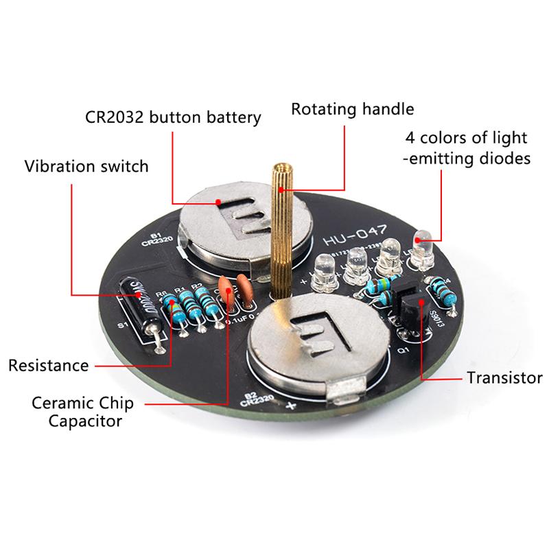 LED Spinning Top Electronics D - огляд і ціна Diy Electronics Kits For Beginners